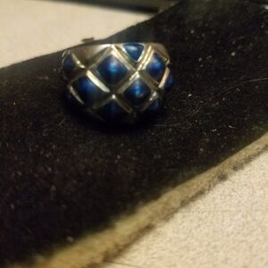 Silver and Blue Ring
